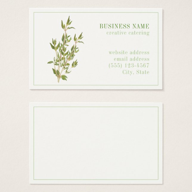FRESH THYME Oceana Business Card (Front & Back)