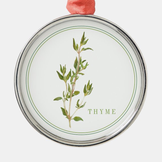 FRESH THYME Premium Round Ornament (Front)