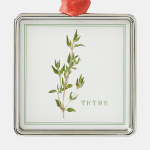 FRESH THYME Premium Square Ornament