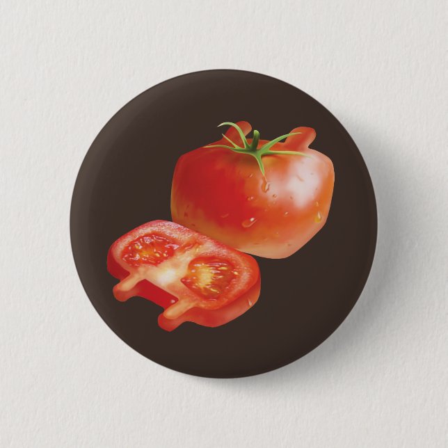 Fresh Tomato 2 Inch Round Button (Front)