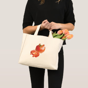Fresh Tomato Pattern: Juicy Red Kitchen Art Mini Tote Bag