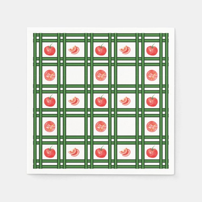Fresh Tomatoes Gardener Pattern Napkin (Front)