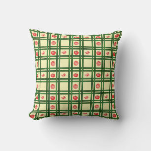 Fresh Tomatoes Gardener Pattern Throw Pillow