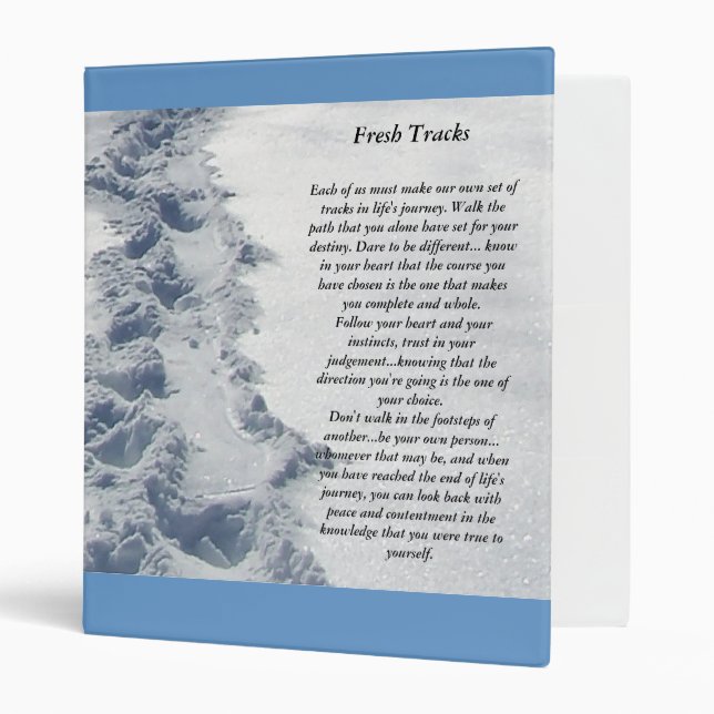 Fresh Tracks Inspirational Binder (Front/Inside)