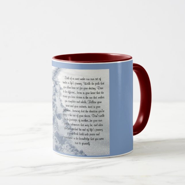 Fresh Tracks Inspirational Verse Mug (Front Right)