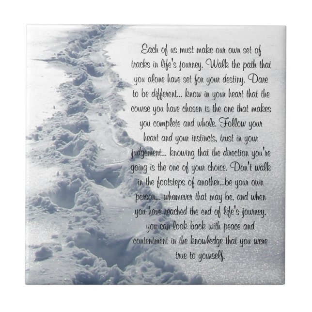 Fresh Tracks Inspirational Verse Tile (Front)