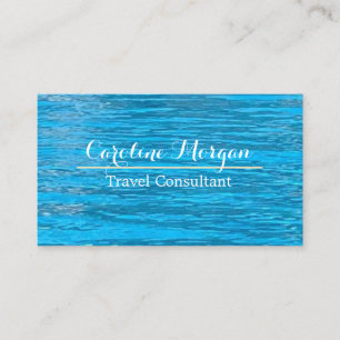 Fresh Travel Agent Design Simple Sea Photo Business Card