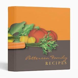 Fresh Vegetable Family Recipe Cookbook Binder