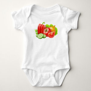 Fresh vegetables baby bodysuit