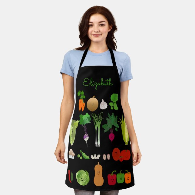 Fresh Veggies Personalized Apron (Worn)
