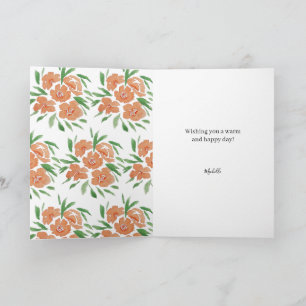 Fresh Vibrant Floral Watercolor Pattern Card