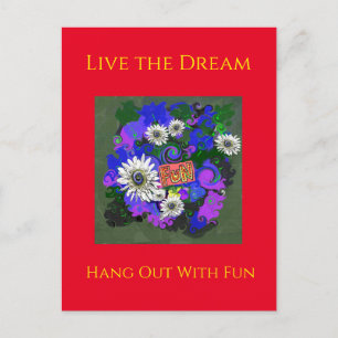 Fresh Vivid Colourful Fun Happy Postcard