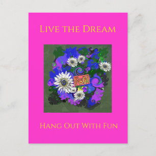 Fresh Vivid Colourful Fun Happy Postcard