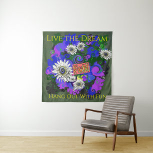 Fresh Vivid Colourful Fun Happy Tapestry