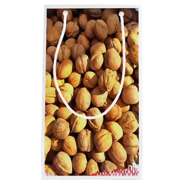 Fresh Walnuts Hyperrealistic Painting Small Gift Bag (Front)
