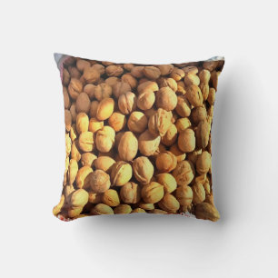Fresh Walnuts Hyperrealistic Painting Throw Pillow