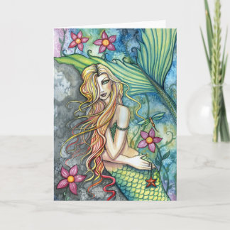 Fresh Water Mermaid Greeting Card by M. Harrison