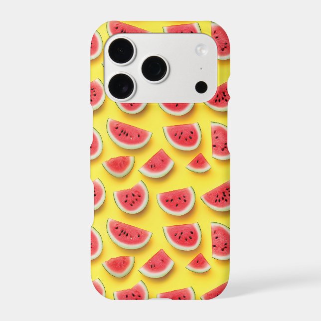 Fresh Watermelon Slices Pattern on Yellow  (Back)