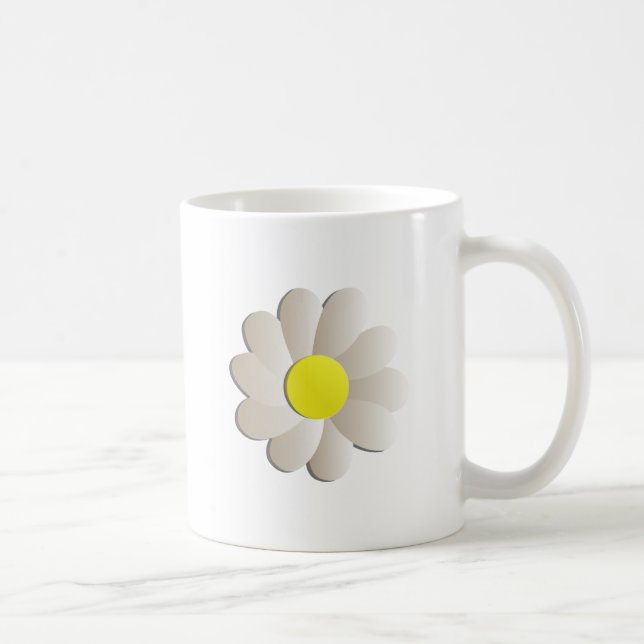 FRESH WHITE DAISY FLOWER, SPRING TIME FLOWER COFFEE MUG (Right)