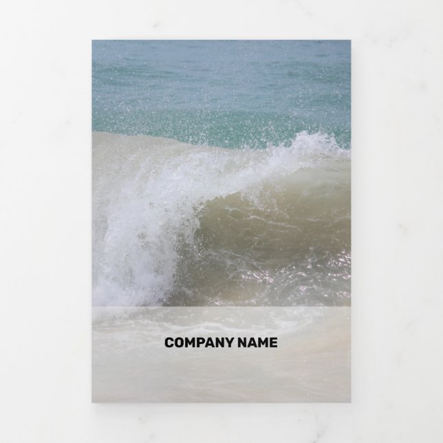 Fresh White Modern Transparency Tri-Fold Card (Cover)
