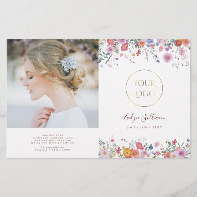 Fresh wildflowers bifold brochure (Front)