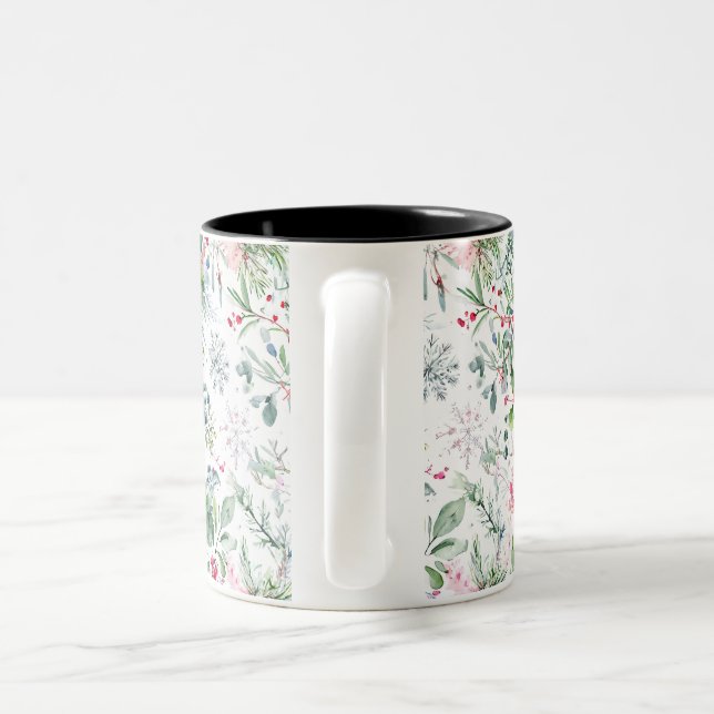 fresh winter fruit Two-Tone coffee mug (Handle)