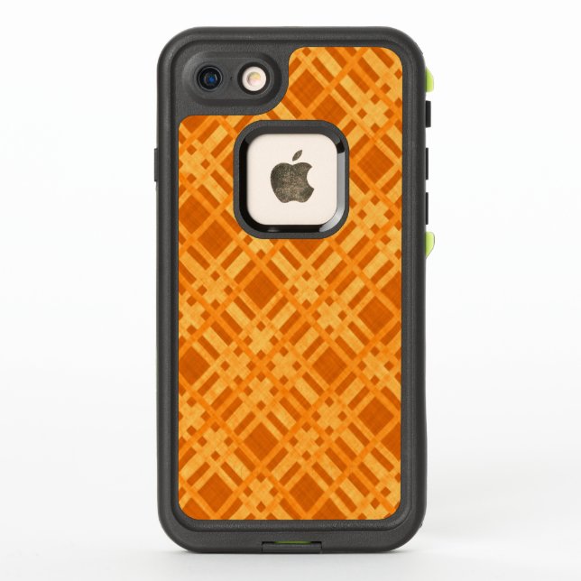 Fresh Yellow and Orange Plaid LifeProof iPhone Case (Back)
