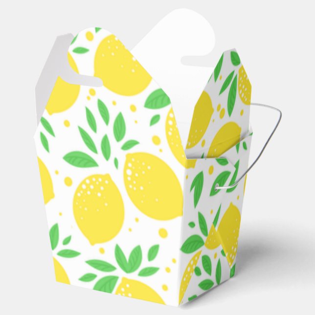 Fresh Yellow Lemons 4 Favor Box (Opened)