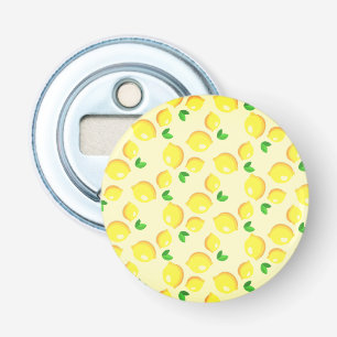 Fresh Yellow Lemons Bottle Opener