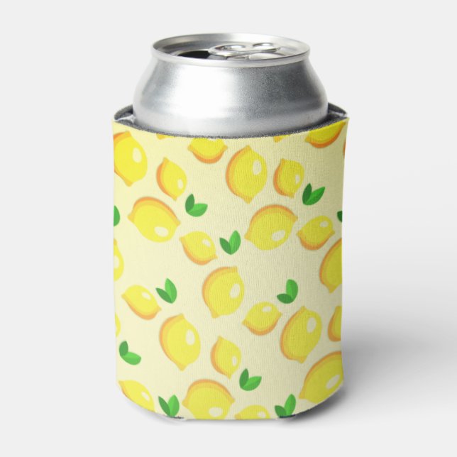 Fresh Yellow Lemons Can Cooler (Can Front)