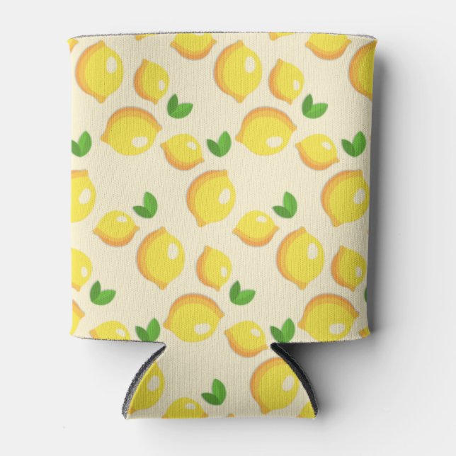 Fresh Yellow Lemons - Cool - Can Cooler (Front)