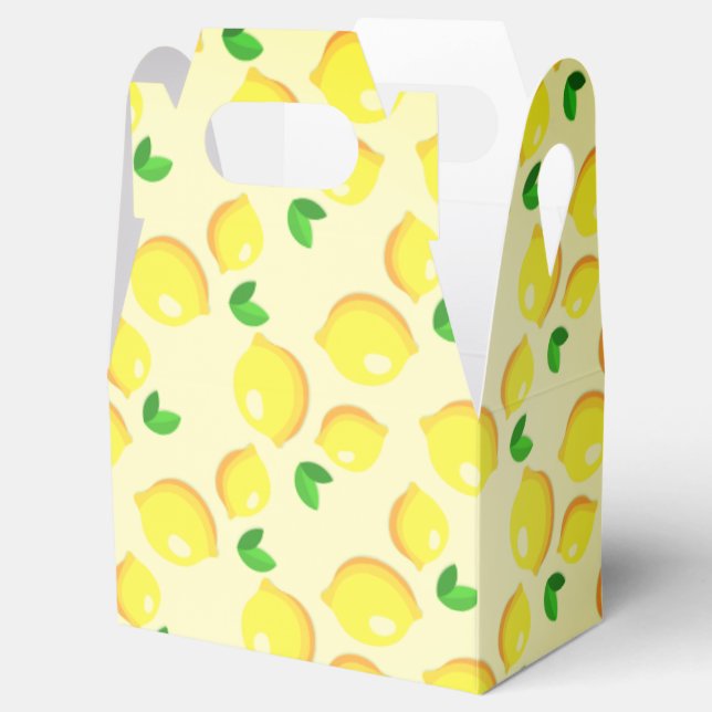 Fresh Yellow Lemons Favor Box (Opened)