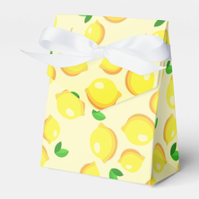 Fresh Yellow Lemons Favor Box (Front Side)