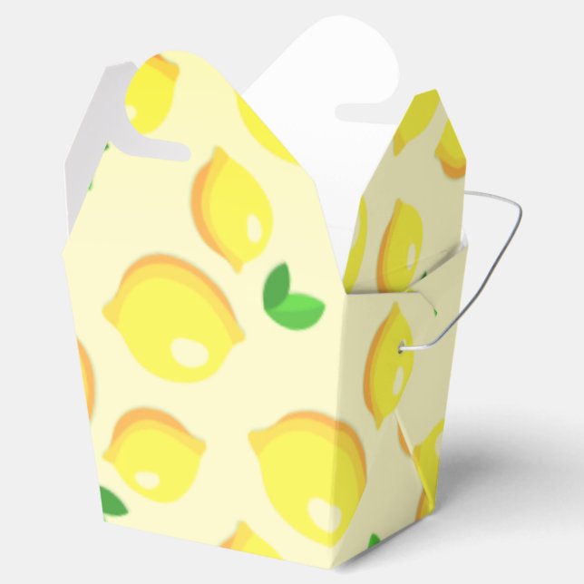 Fresh Yellow Lemons - Favor Box (Opened)