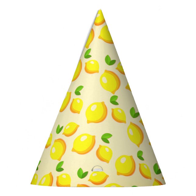 Fresh Yellow Lemons - Party Hat (Left)