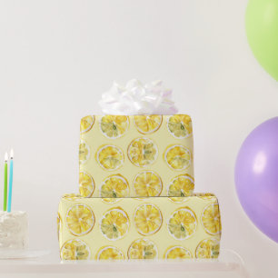 Fresh Yellow Lemons Wrapping Paper