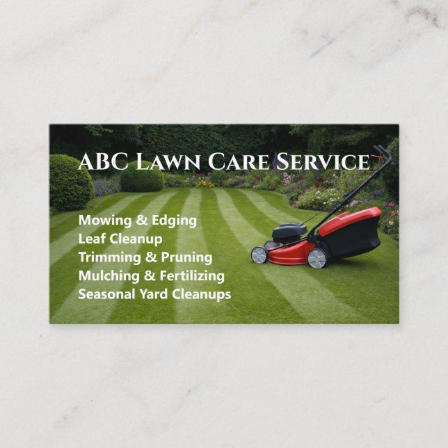Freshcut Lawn Care Business Card (Front)