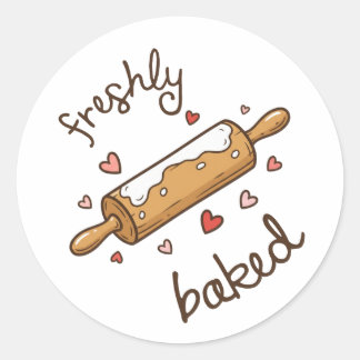 Freshly Baked Bakery Label Sticker | Homemade Bake