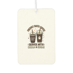 Freshly Bood Coffee Halloween Ghost Cup Air Freshener