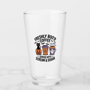 Freshly Boo'd Coffee Halloween Glass