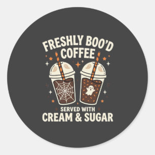 Freshly Bood Halloween Coffee Classic Round Sticker