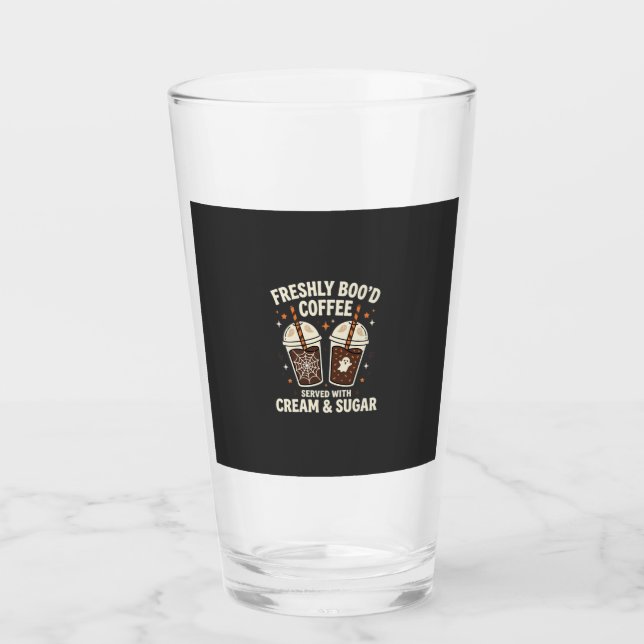 Freshly Bood Halloween Coffee Glass (Front)