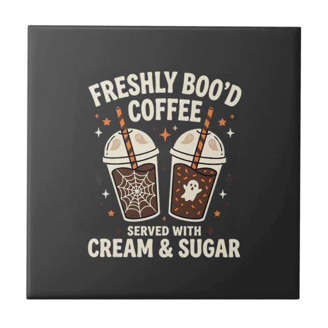 Freshly Bood Halloween Coffee Tile (Front)