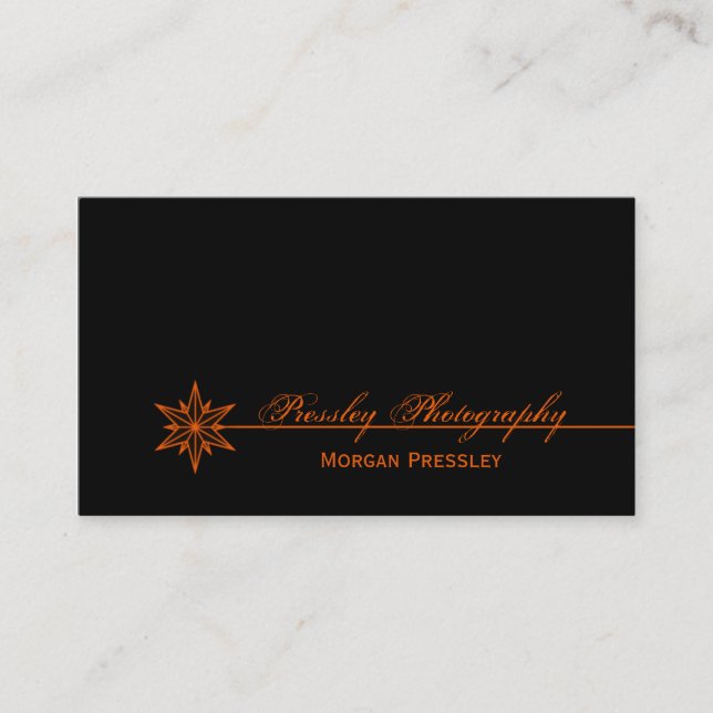 Freshly Clean Starburst Business Card, Orange Business Card (Front)