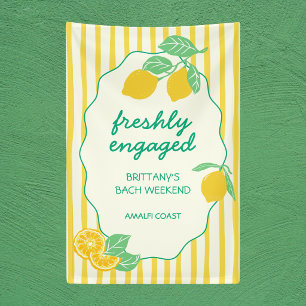 Freshly Engaged Lemon Citrus Bachelorette Banner