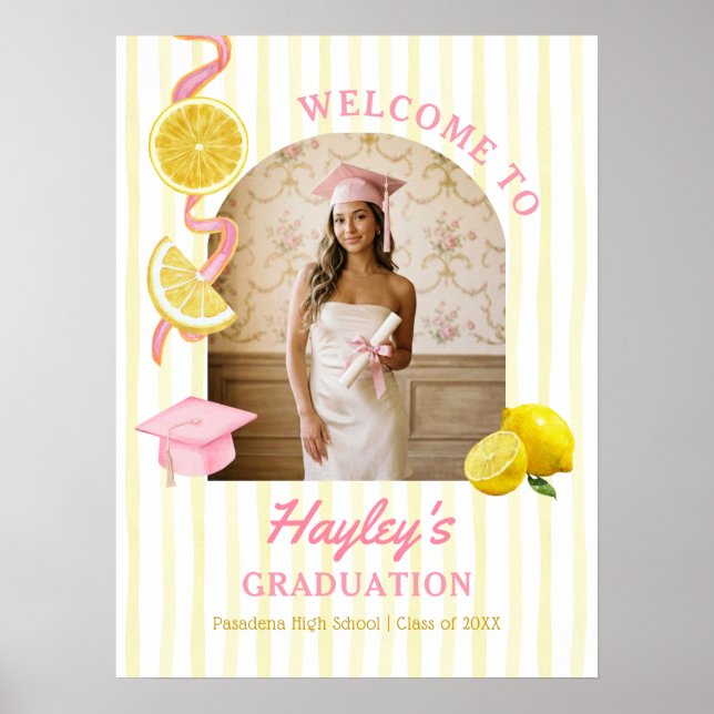 Freshly Graduated Grad Party Printable Poster (Front)