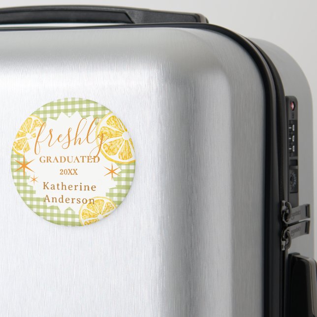 Freshly Graduated Lemon Gingaham  Magnet (In Situ (Luggage))