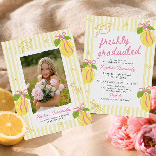 Freshly Graduated Lemon Graduation Announcement