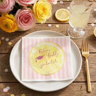 Freshly Graduated Lemon Pink  Napkin