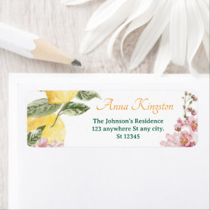 Freshly Graduated lemon Return Address Labels